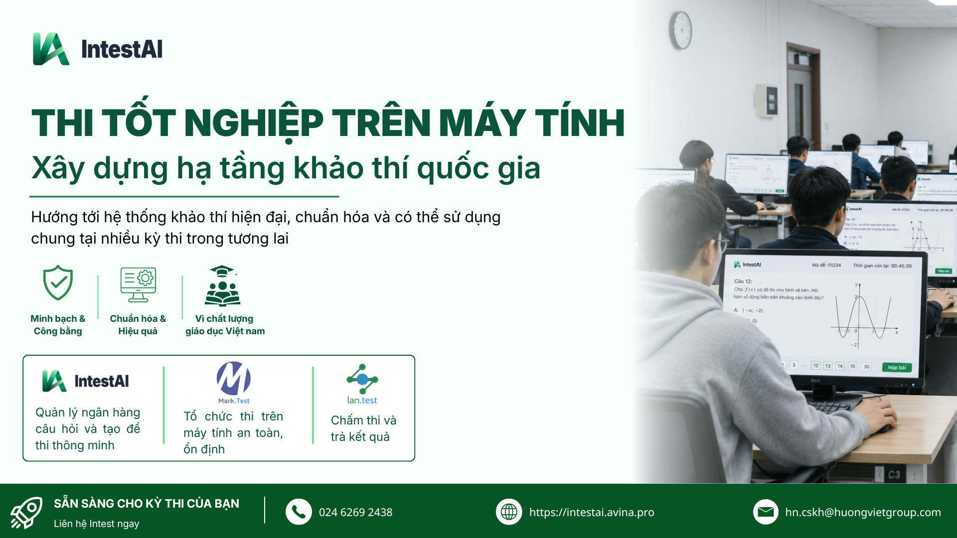 THI TỐT NGHIỆP THPT TRÊN MÁY TÍNH: BƯỚC NGOẶT MỚI CỦA GIÁO DỤC VÀ VAI TRÒ CỦA HỆ THỐNG KHẢO THÍ SỐ